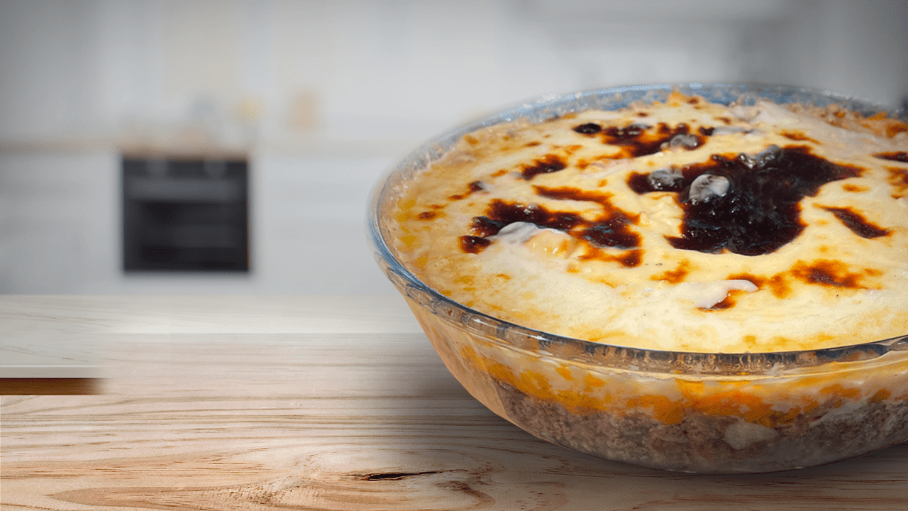 empadão de batata doce e carne