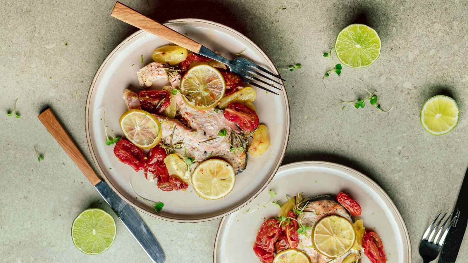 Papelotes Salmão Tomate Cereja