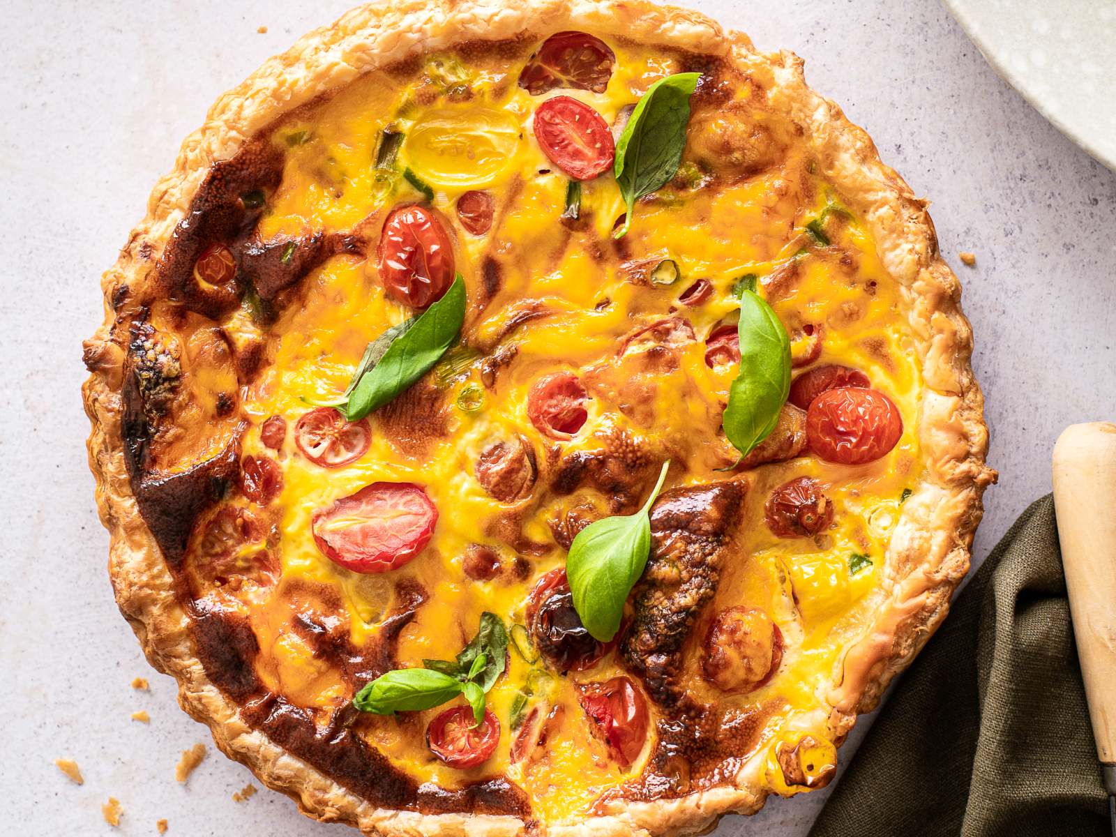 Receita de Quiche de Tomate e Queijo