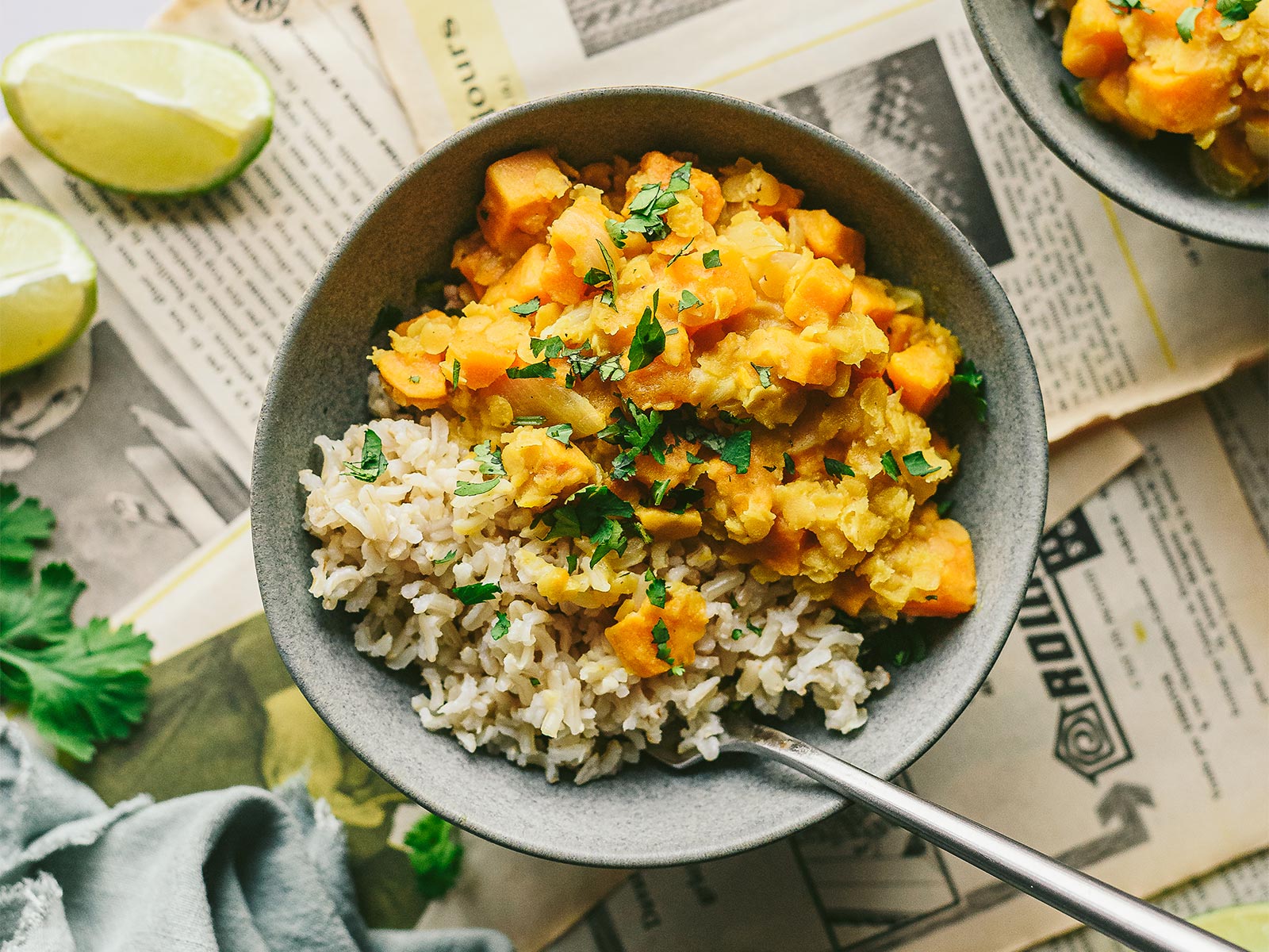 Caril Vegetariano de Lentilhas e Legumes