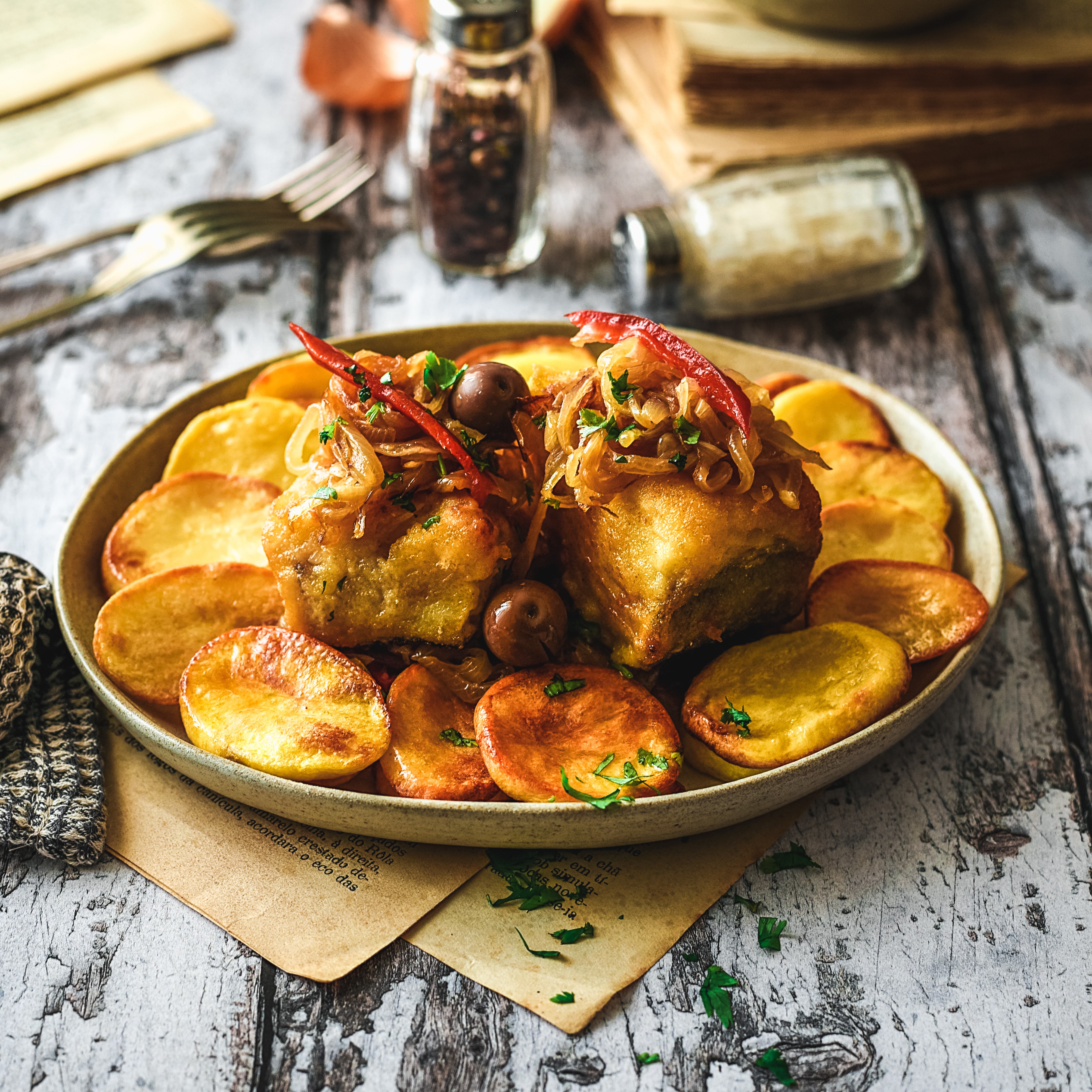 Bacalhau Frito Cebolada