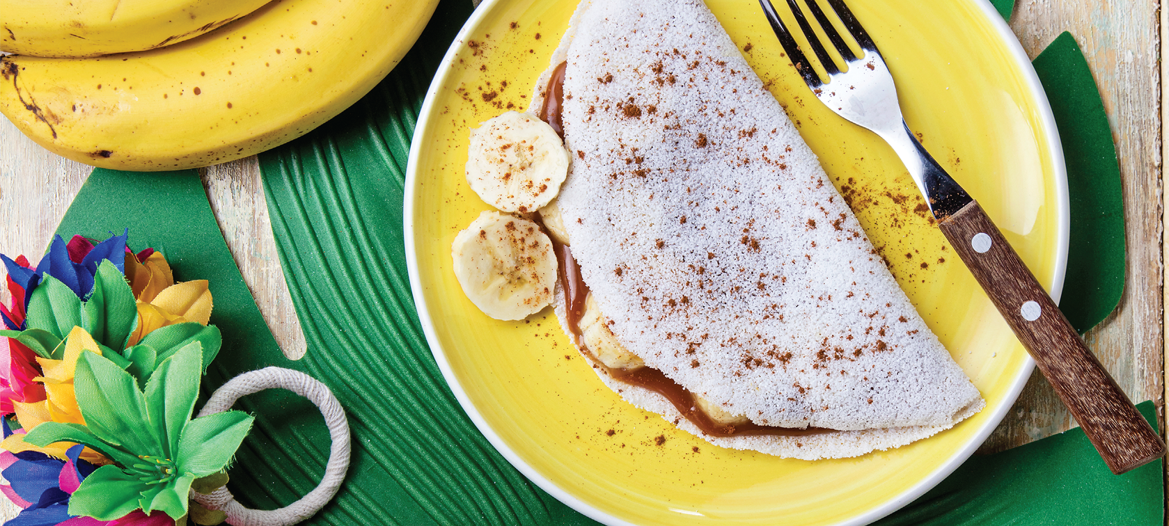 Crepe de Tapioca de Banana