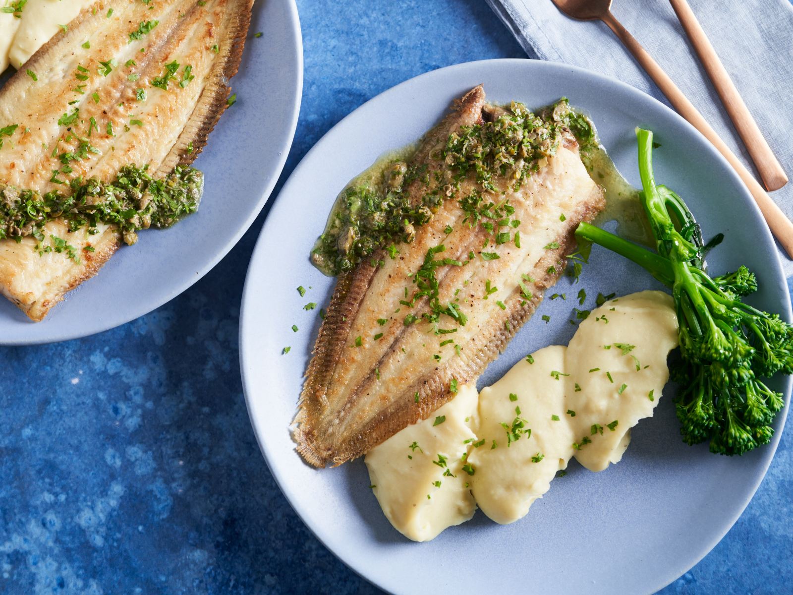 imagem de Linguado au meunière com puré de batata