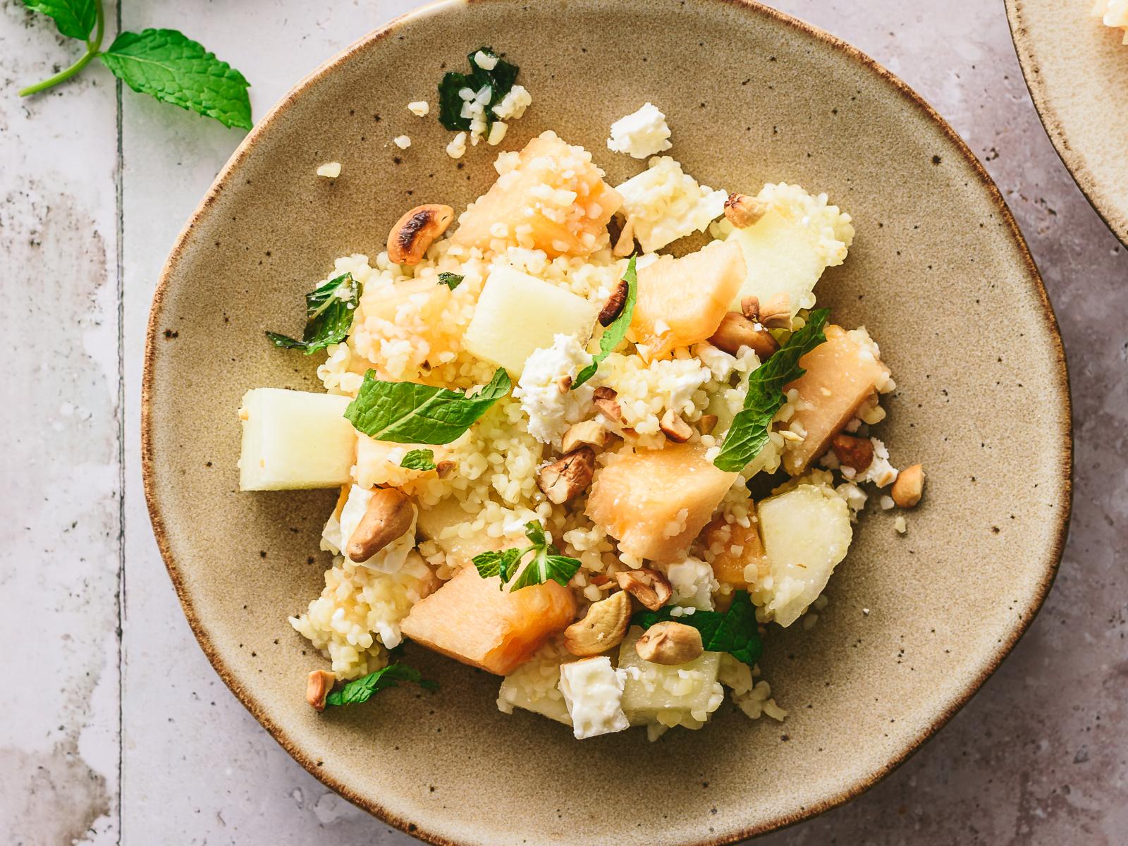 Salada De Bulgur E Melao