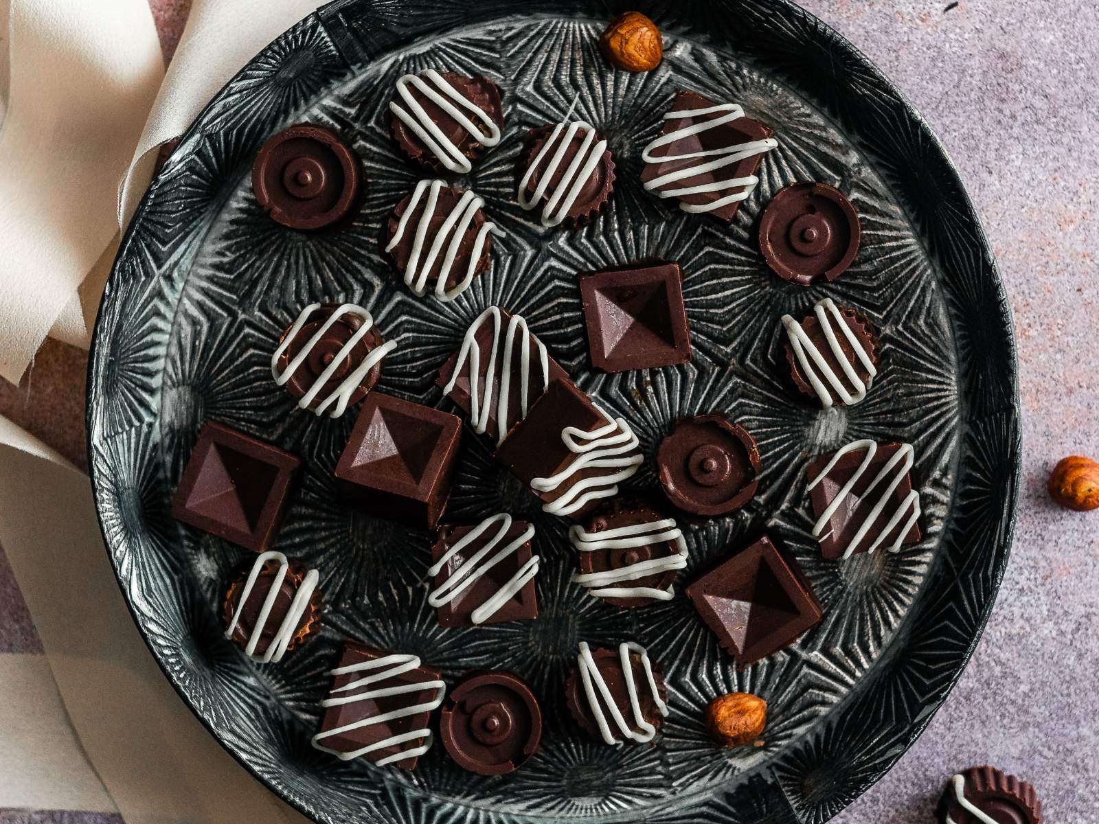 Bombons de Creme de Chocolate e Avelã