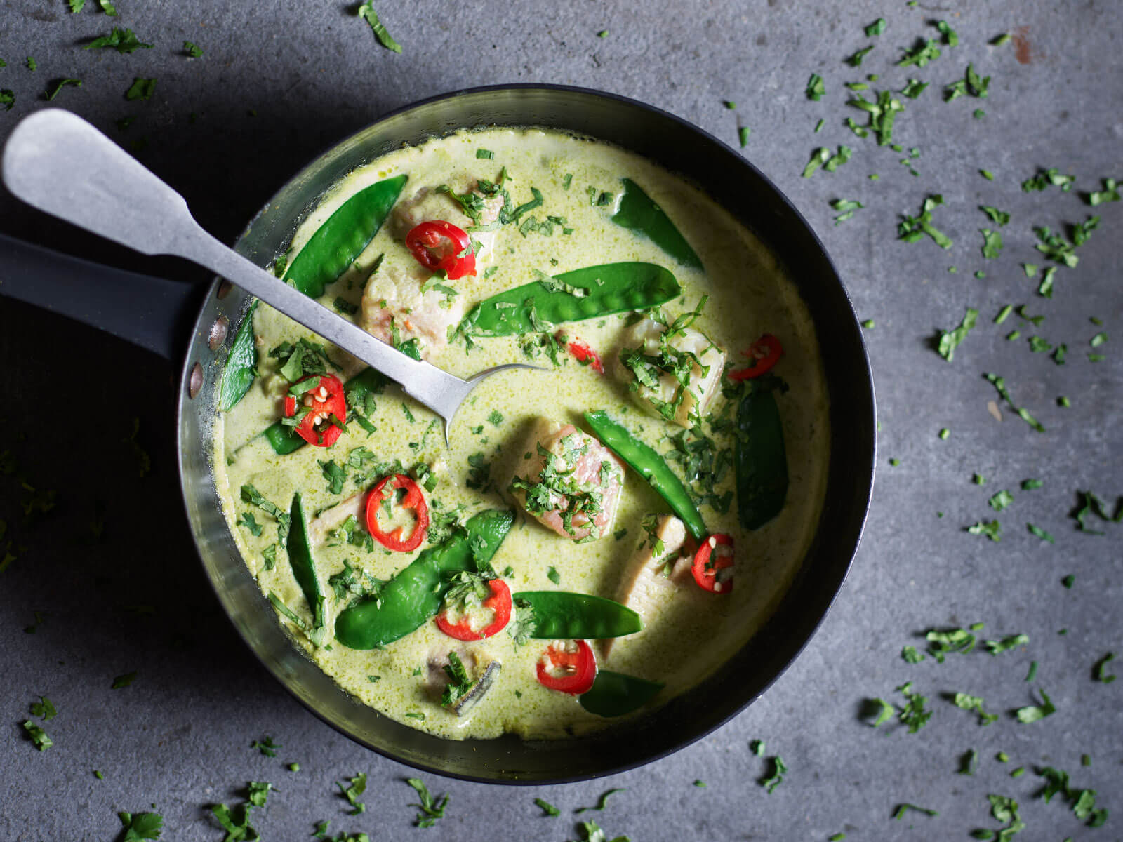 Caril Verde de Peixe Tailandês