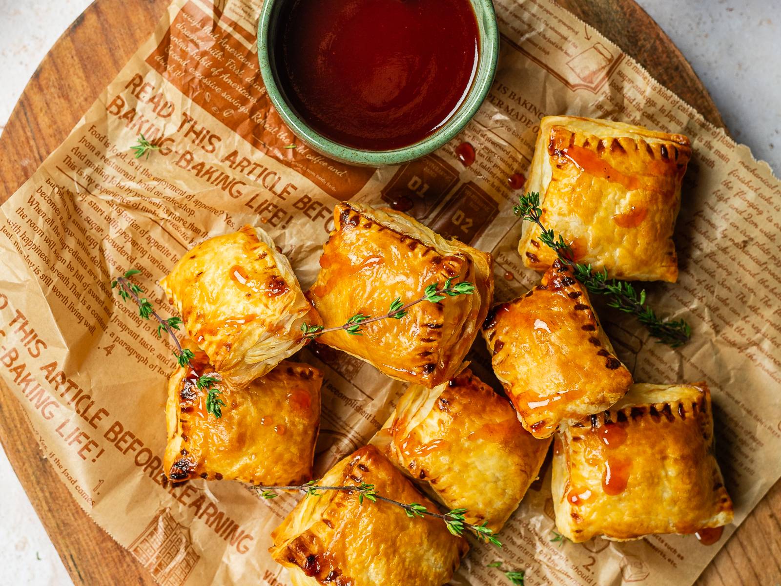 Folhado de Alheira e Maçã